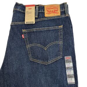 New Mens Levi’s 559 Relaxed Straight Fit Denim Jeans 46x28 Big & Tall Irregular